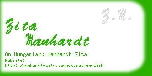 zita manhardt business card